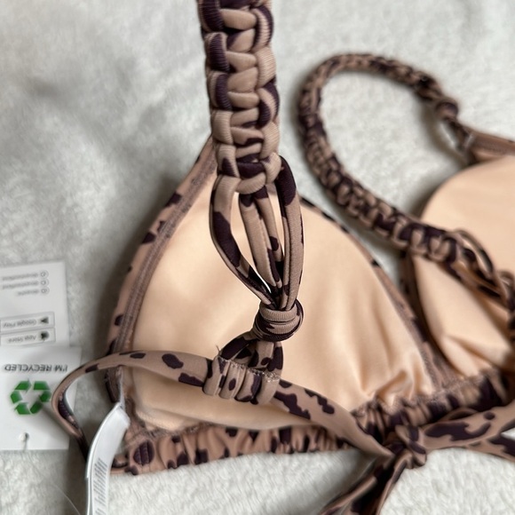 New with tags brown cheetah print bikini with braided rope straps.Medium - Picture 9 of 11